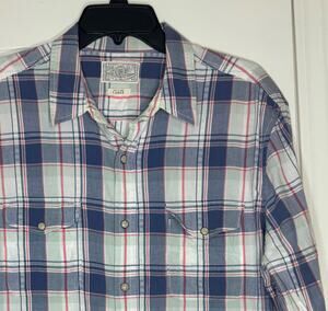 Lucky Brand Men's Buffalo Plaid Long sleeve Shirt Size Large